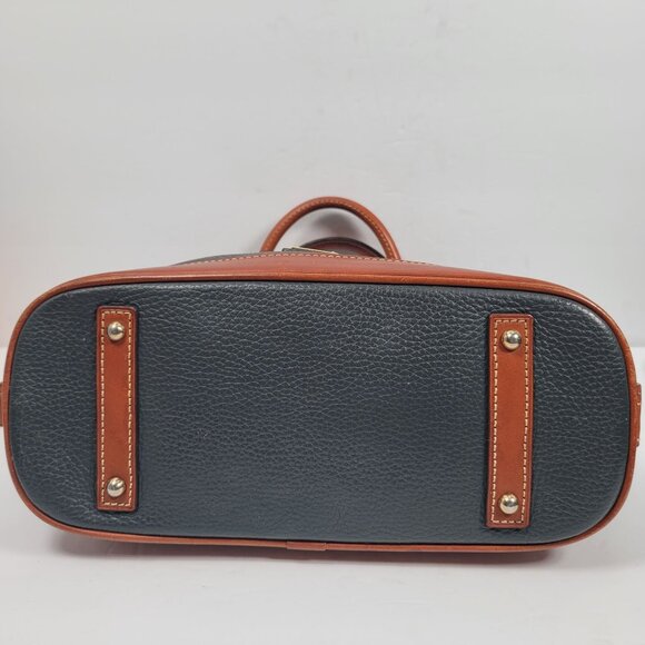 Dooney & Bourke Pebble Leather Satchel With Zipper Closure & Double Handles - Picture 11 of 11